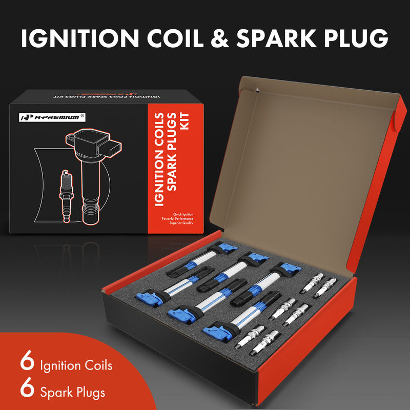 6x Blue Ignition Coil & IRIDIUM Spark Plug Kits for BMW 330i 03-05 X3 04-06