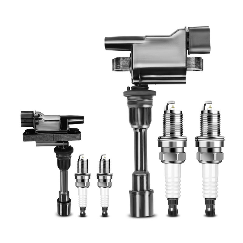 2x Black Ignition Coil & 4x IRIDIUM Spark Plug Kits for Mazda Protege Protege5