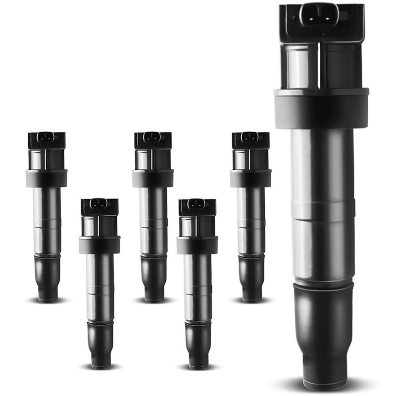 6x Ignition Coils with 2 Pins for Hyundai Sonata Santa Fe Kia Sorento Sedona