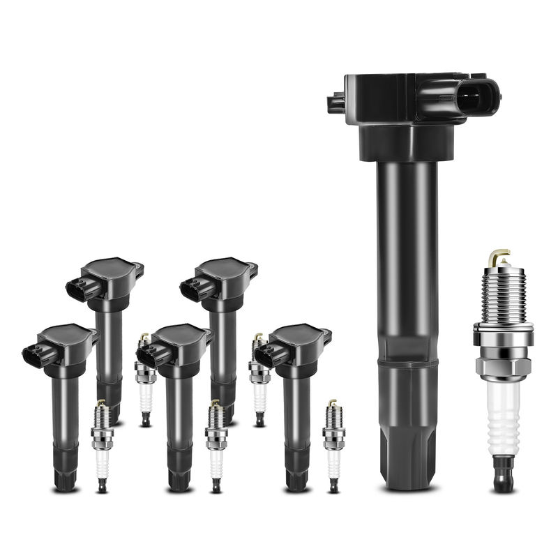 6x Black Ignition Coil & IRIDIUM Spark Plug Kits for Mitsubishi Endeavor Galant