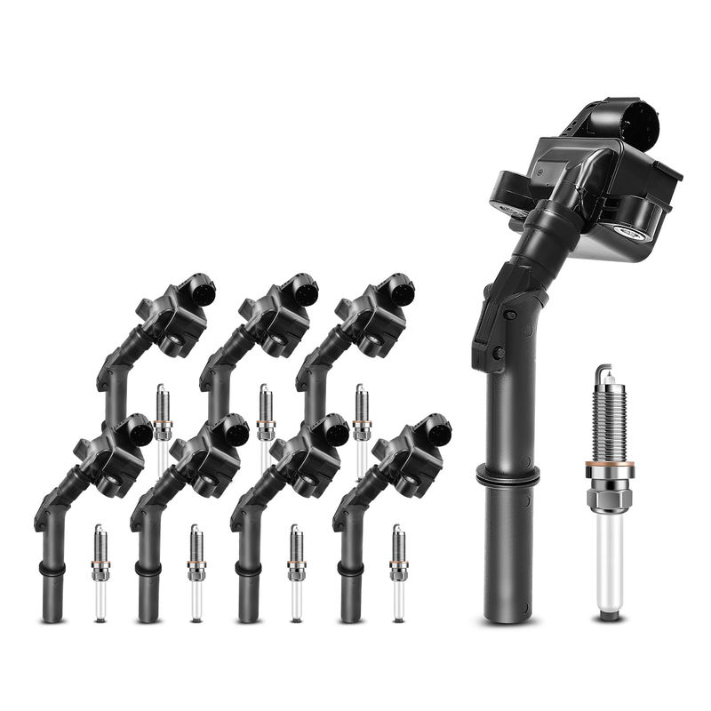8x Black Ignition Coil & IRIDIUM Spark Plug Kits for Mercedes-Benz W212 E300 E350