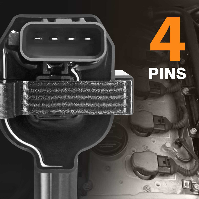 Ignition Coil with 4 Pins for Jaguar Vanden Plas XJ8 XJR XK8 XKR 1999-2003