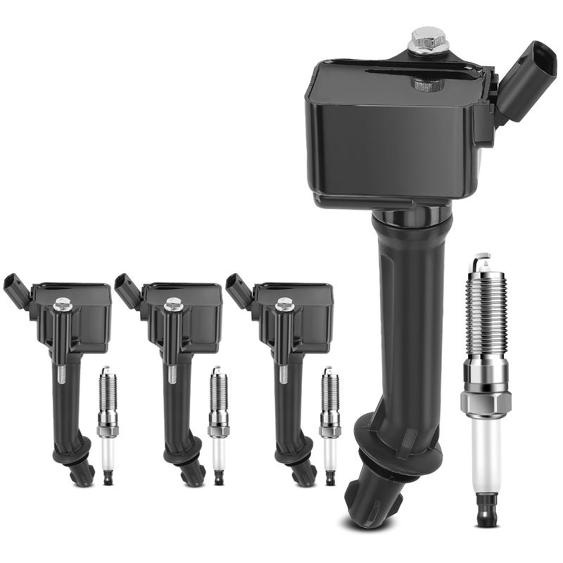 4x Black Ignition Coil & IRIDIUM Spark Plug Kits for Buick Cascada 16-19 L4 1.6L