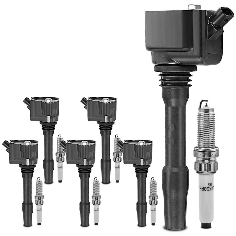 6x Black Ignition Coil & IRIDIUM Spark Plug Kits for BMW F30 G20 G22 Mini Cooper