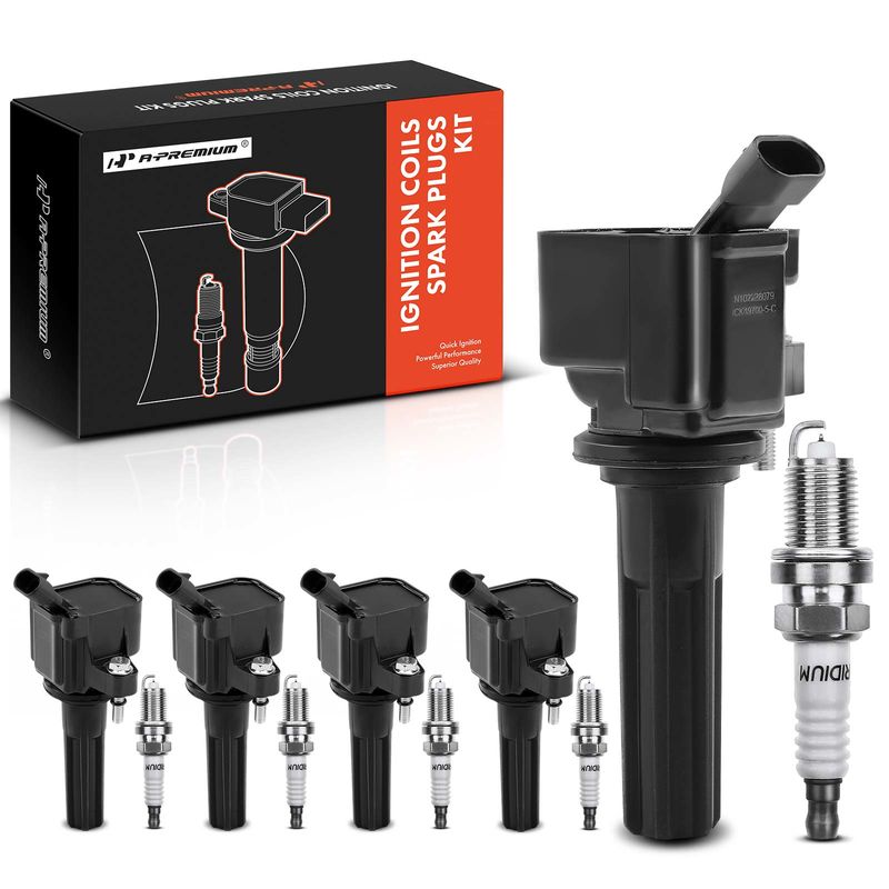 5x Black Ignition Coil & IRIDIUM Spark Plug Kits for GMC Canyon 07-12 Chevrolet