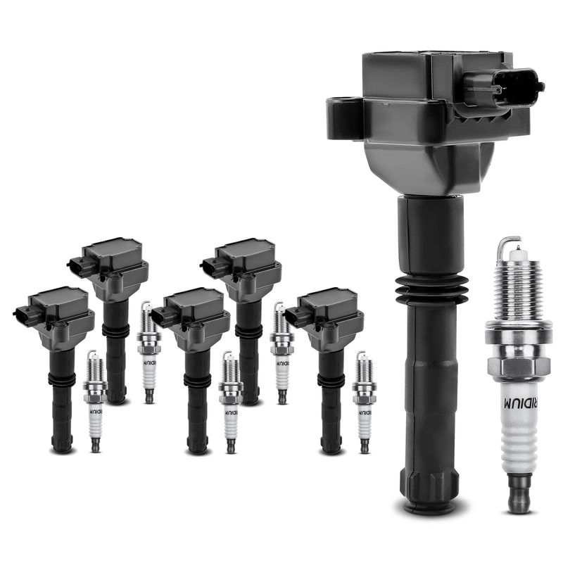 6x Black Ignition Coil & IRIDIUM Spark Plug Kits for Porsche Boxster 1997-2005