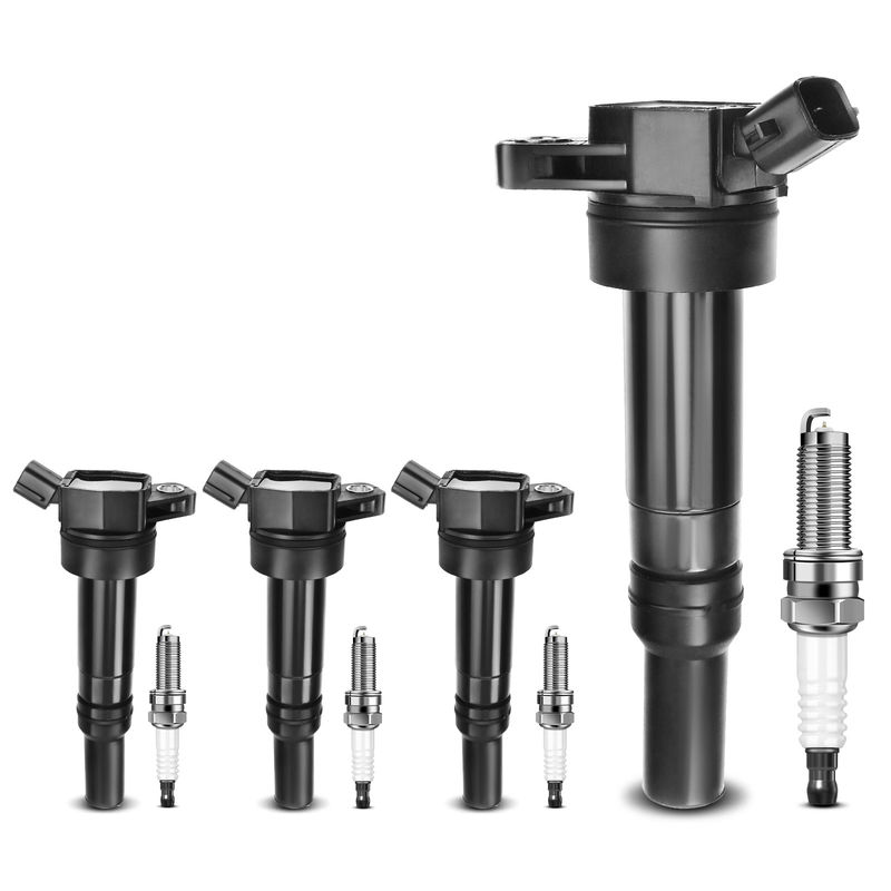 4x Ignition Coil & IRIDIUM Spark Plug Kits for Hyundai Elantra 12-16 Kia Forte