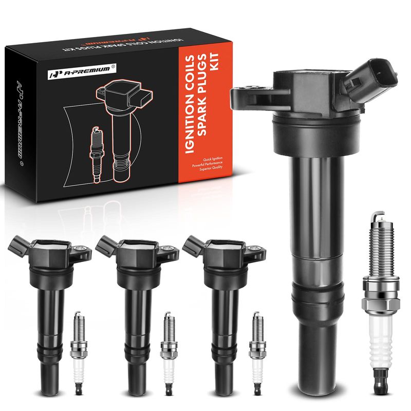 4x Ignition Coil & IRIDIUM Spark Plug Kits for Hyundai Elantra 12-16 Kia Forte