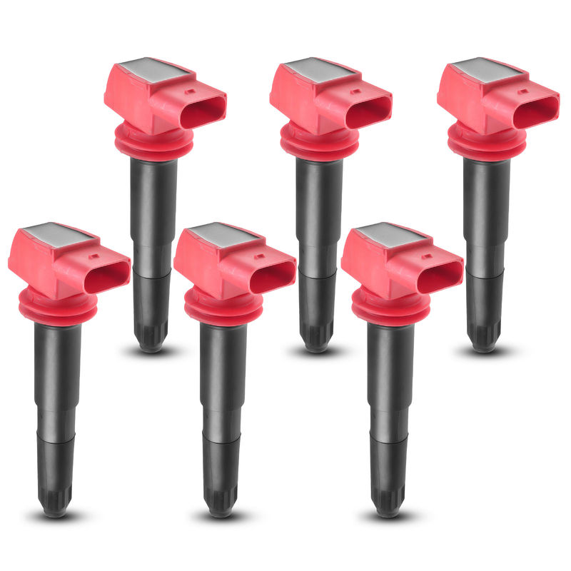 6x Ignition Coils with 4 Pins for Porsche Cayenne 2008-2018 Panamera 2010-2016