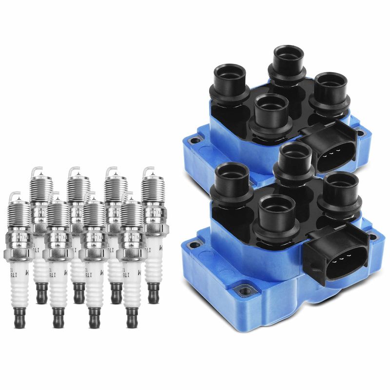2x Ignition Coil & IRIDIUM Spark Plug Kits for Ford Explorer F-150 Lincoln