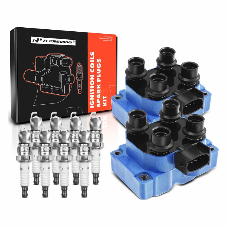 2x Ignition Coil & IRIDIUM Spark Plug Kits for Ford Explorer F-150 Lincoln