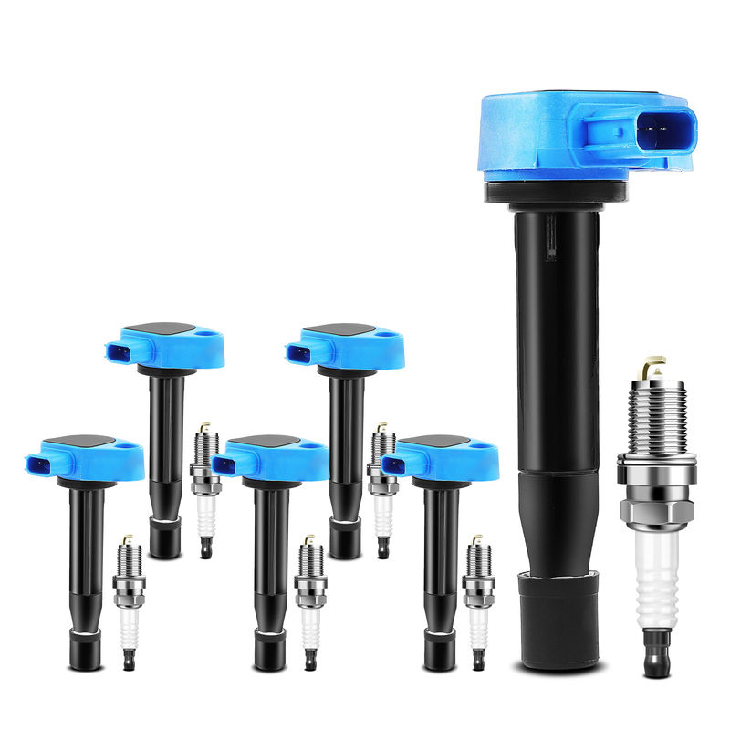 6x Blue Ignition Coil & IRIDIUM Spark Plug Kits for Acura CL 2001-2003 TL Honda