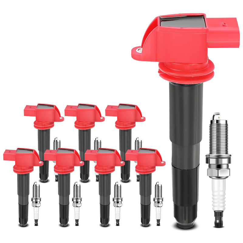 8x Red Ignition Coil & IRIDIUM Spark Plug Kits for Porsche Cayenne 08-14 Panamera