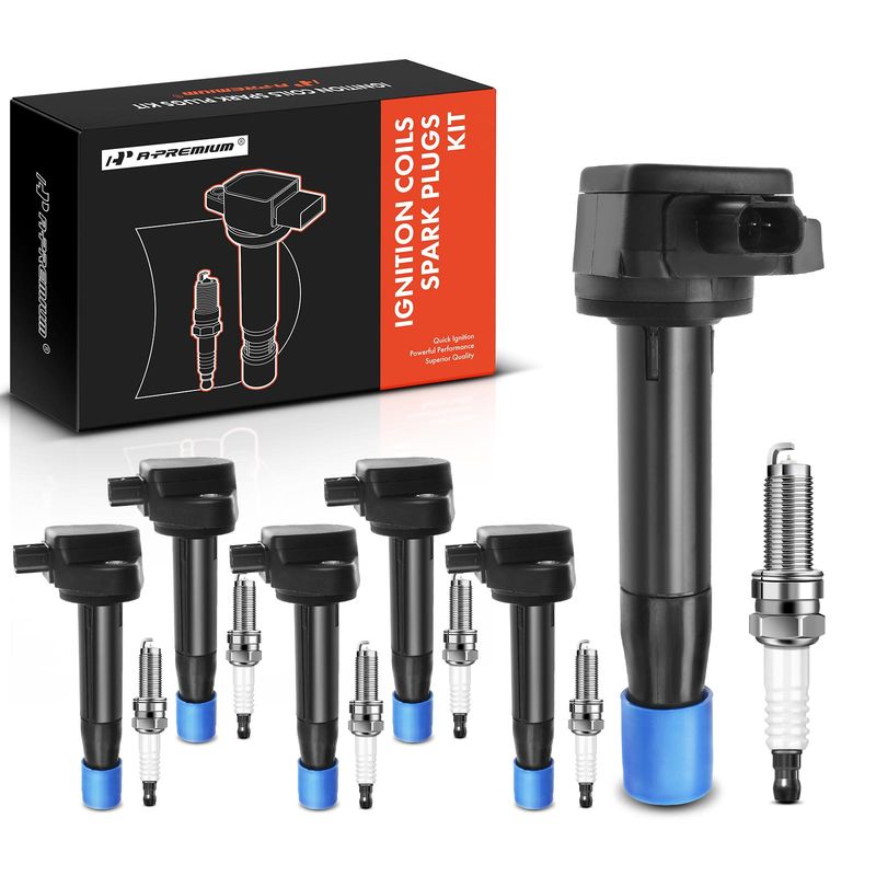 6x Ignition Coil & IRIDIUM Spark Plug Kits for Honda Accord 08-12 Odyssey Acura
