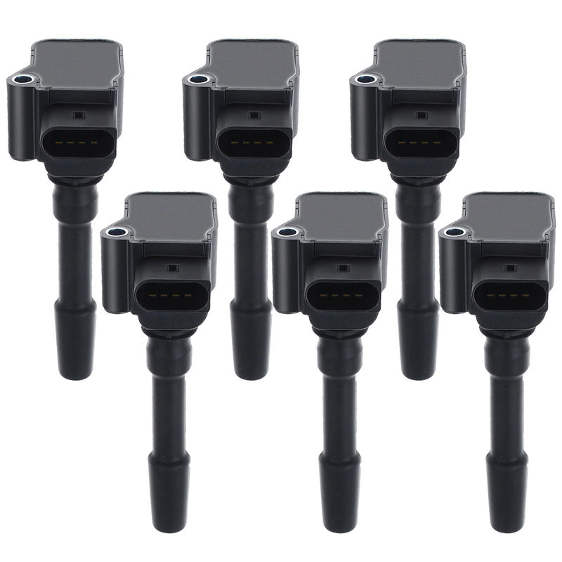 6x Ignition Coils with 4 Pins for Porsche Cayenne Macan 15-18 Panamera 3.0L 3.6L