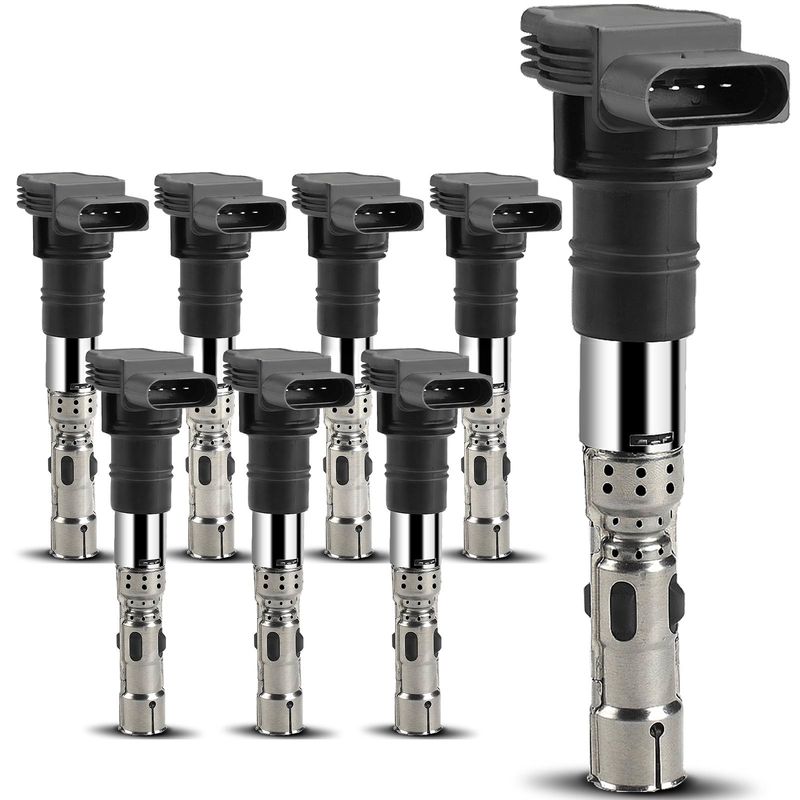 8x Ignition Coils with 4 Pins for Volkswagen Phaeton Touareg 04-06 4.2L