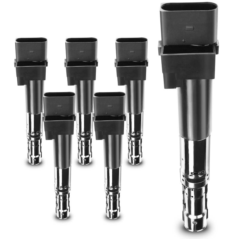 6x Ignition Coils with 4 Pins for VW Jetta Golf 2002-2005 Seat Alhambra 07-08