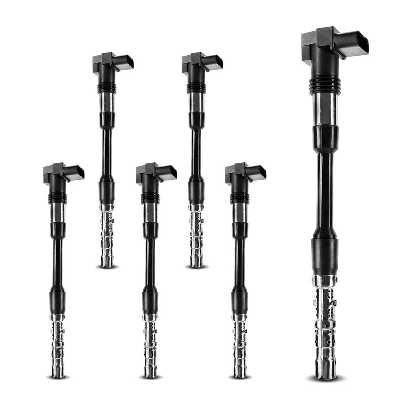 6x Ignition Coil with 4 pins for Volkswagen EuroVan 2001-2003 V6 2.8L