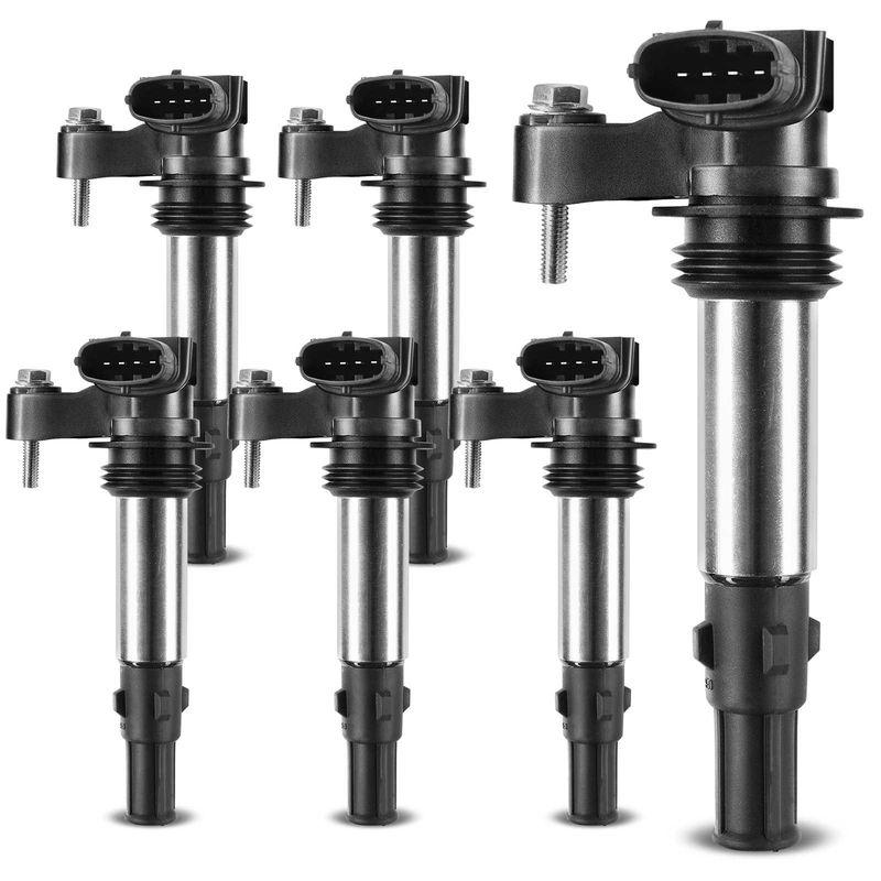 6x Ignition Coils with 4 Pins for Cadillac SRX CTS STS GMC Acadia Buick Allure