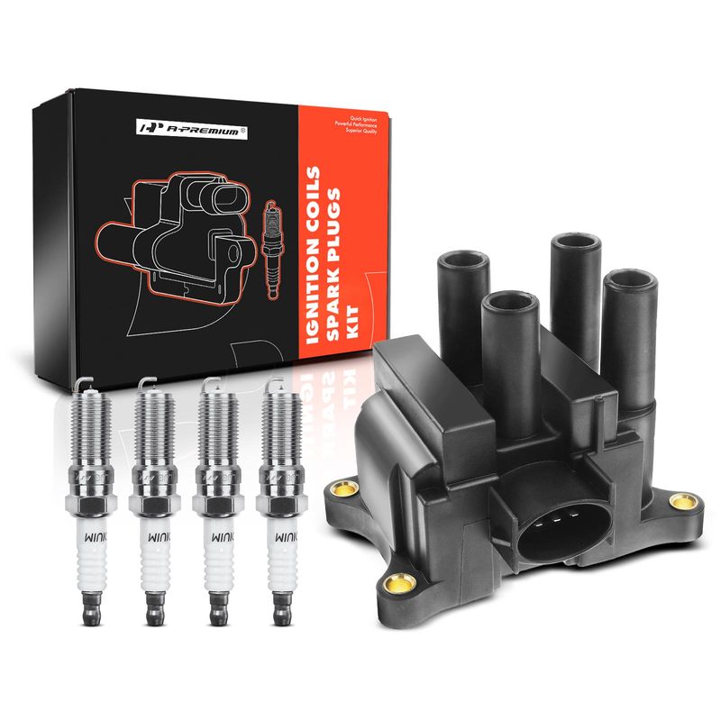 Ignition Coil & IRIDIUM Spark Plug Kit for Ford Focus 00-04 Escape Mercury