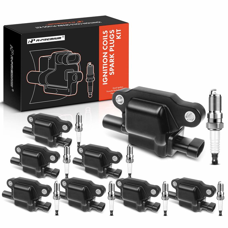 8x Ignition Coil & IRIDIUM Spark Plug Kits for Chevy Silverado 1500 07-13 GMC