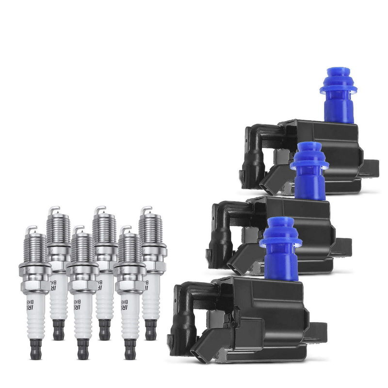 3x Blue Ignition Coil & 6x IRIDIUM Spark Plug Kits for Lexus GS300 01-05 Toyota