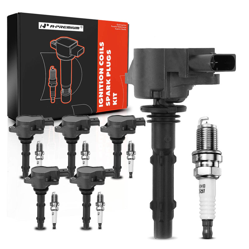 6x Black Ignition Coil & IRIDIUM Spark Plug Kits for Mercedes Dodge 2.5L 3.0L