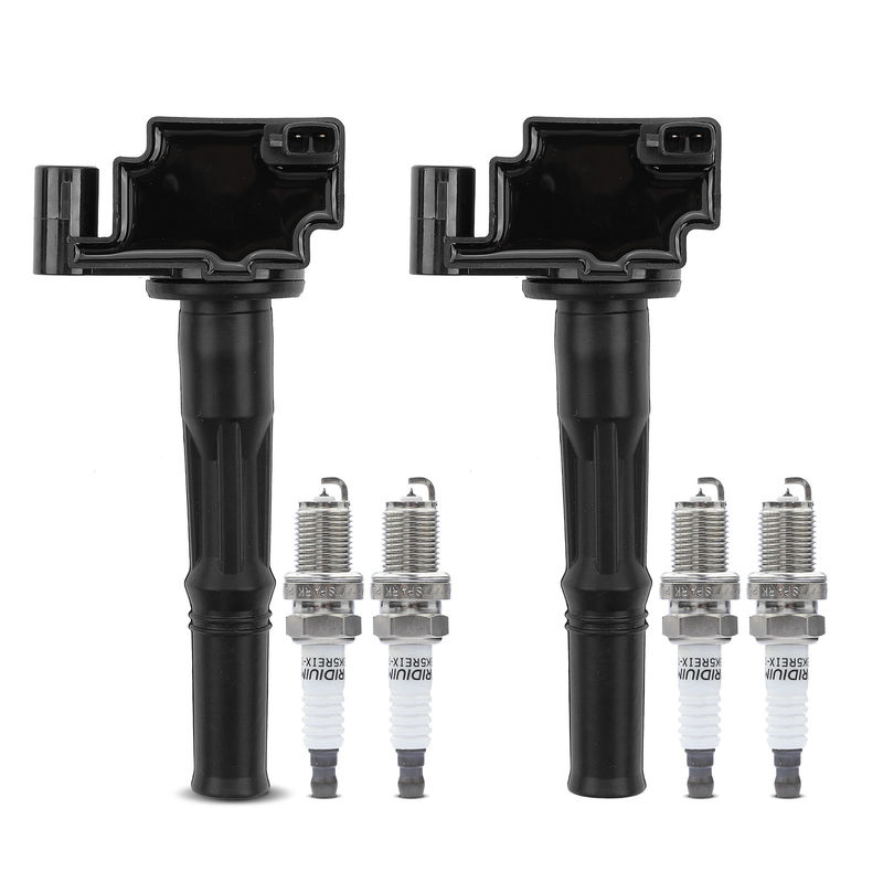 2x Black Ignition Coil & 4x IRIDIUM Spark Plug Kits for Toyota Paseo Tercel L4 1.5L