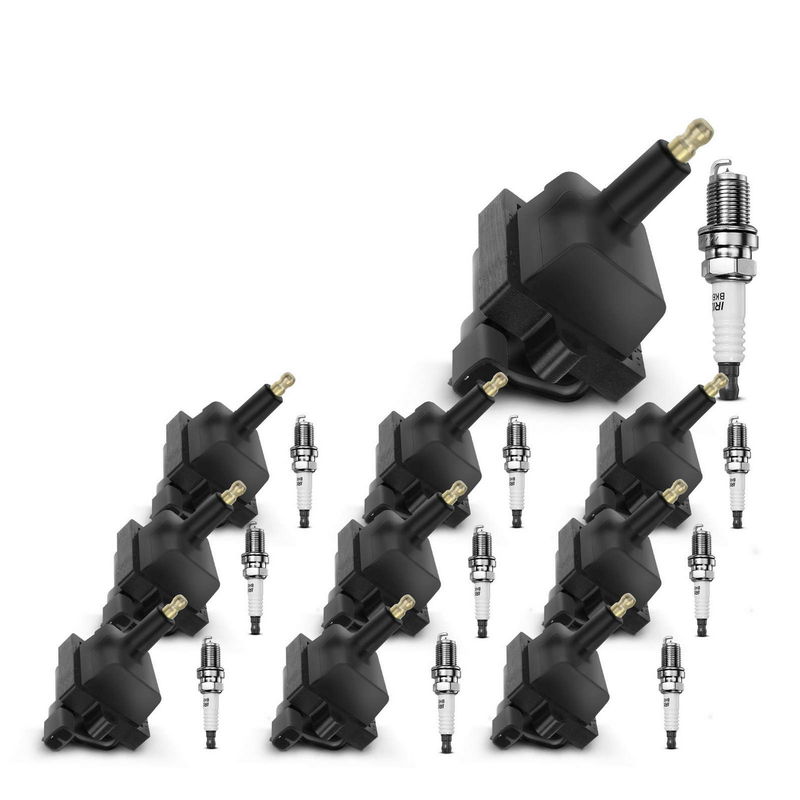 10x Black Ignition Coil & IRIDIUM Spark Plug Kits for Chrysler Viper SRT 8.4L