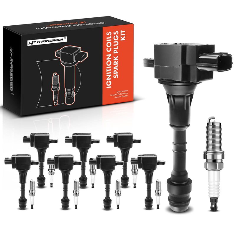 8x Ignition Coil & IRIDIUM Spark Plug Kits for Nissan Titan 04-07 Armada Infiniti