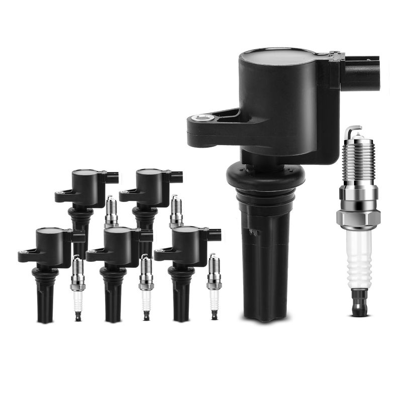 6x Black Ignition Coil & IRIDIUM Spark Plug Kits for Lincoln LS 00-05 V6 3.0L