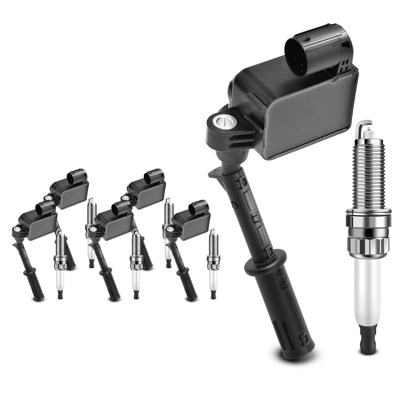 6x Black Ignition Coil & IRIDIUM Spark Plug Kits for Mercedes-Benz W166 ML350