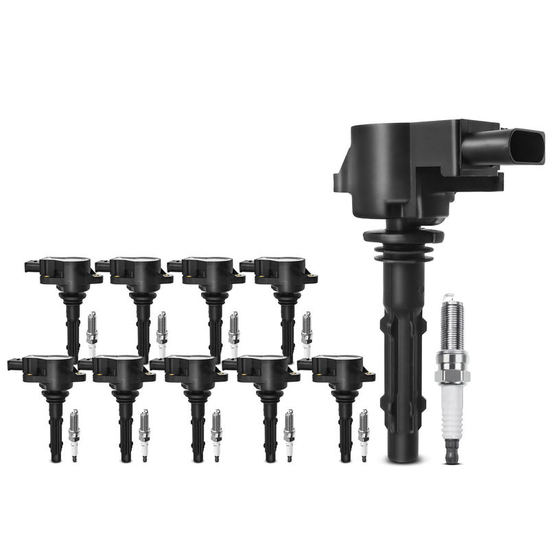8x Black Ignition Coil & IRIDIUM Spark Plug Kits for Mercedes-Benz CL550 ML550