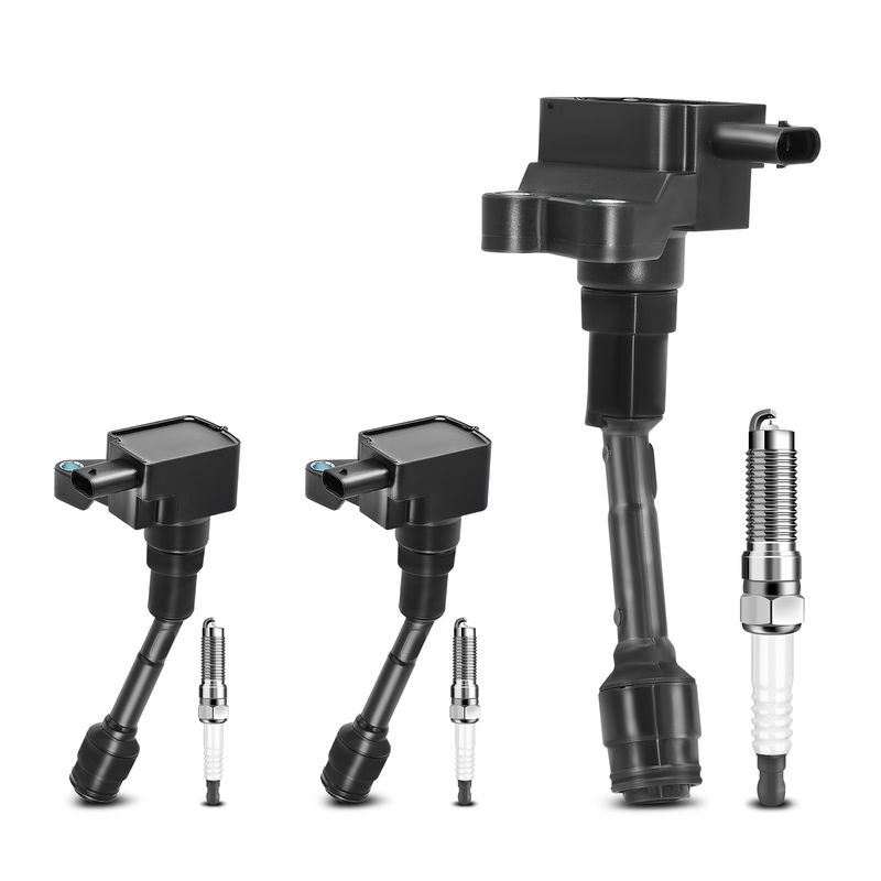 3x Black Ignition Coil & IRIDIUM Spark Plug Kits for Ford Focus Fiesta EcoSport