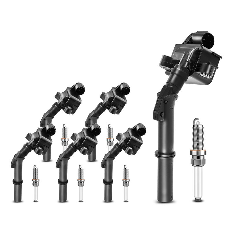 6x Black Ignition Coil & IRIDIUM Spark Plug Kits for Mercedes-Benz W212 E300 E350