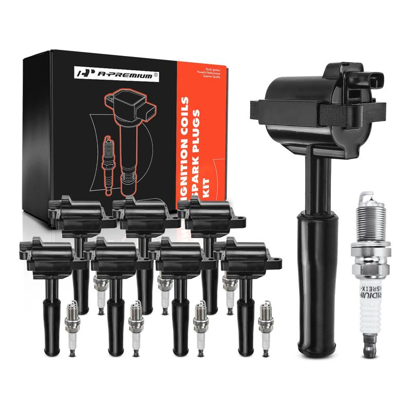 8x Ignition Coil & IRIDIUM Spark Plug Kits for Jaguar Vanden Plas XJ8 XK8 4.0L