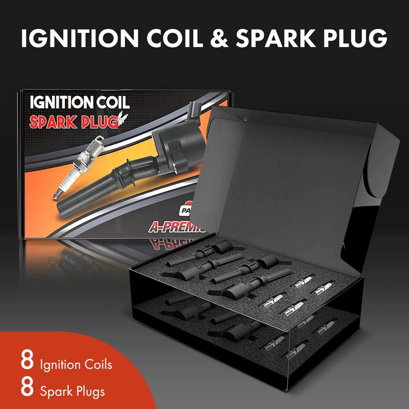 8x Ignition Coil & IRIDIUM Spark Plug Kits for Ford F-150 F-250 Super Duty 5.4L
