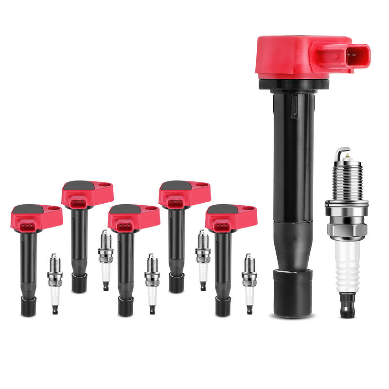 6x Red Ignition Coil & IRIDIUM Spark Plug Kits for Honda Odyssey 1999-2004 Acura