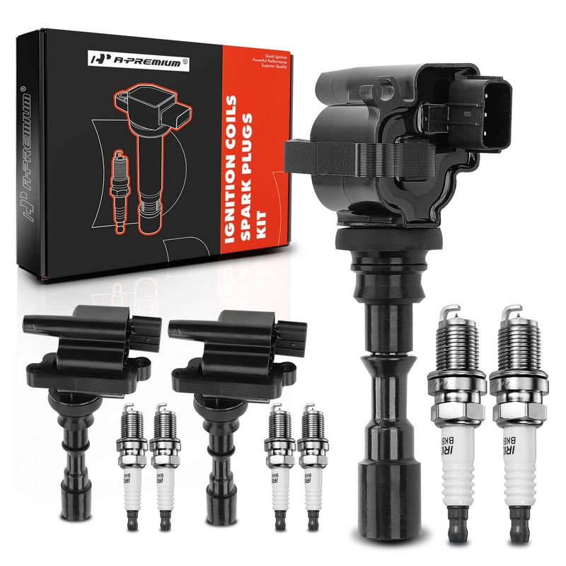 3x Black Ignition Coil & 6x IRIDIUM Spark Plug Kits for Kia Sedona Hyundai 3.5L