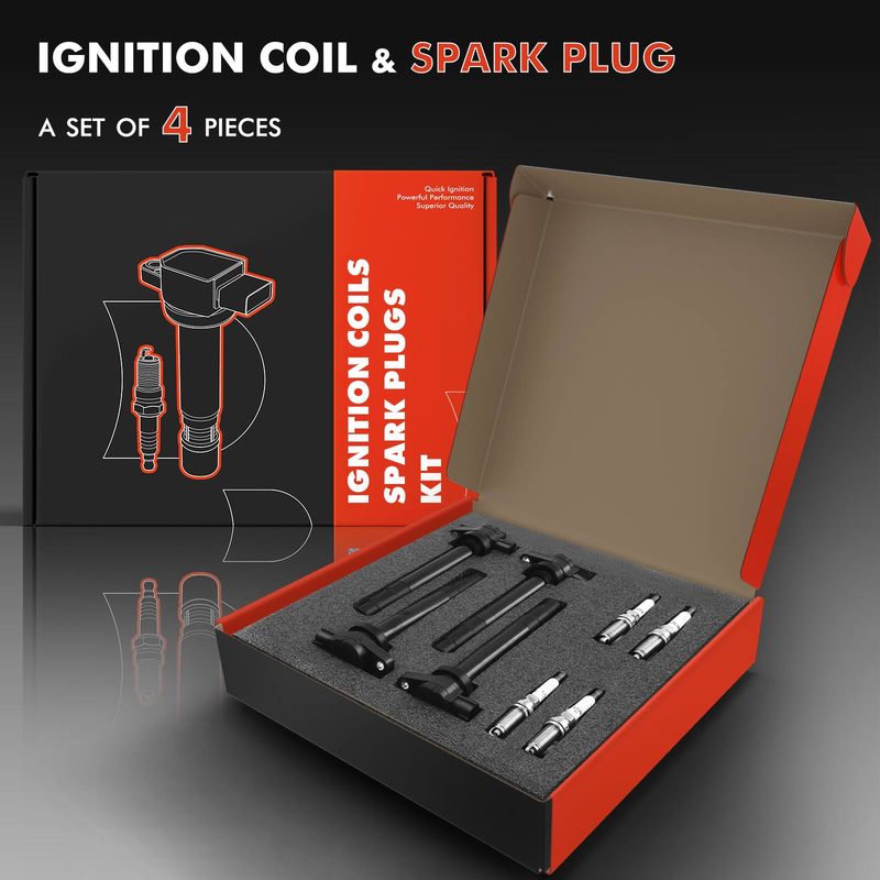 4x Ignition Coil & IRIDIUM Spark Plug Kits for Nissan Sentra 2000-2002 L4 1.8L