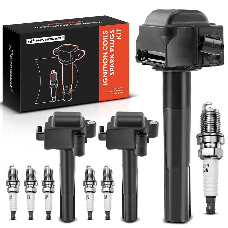 3x Black Ignition Coil & 6x IRIDIUM Spark Plug Kits for Toyota Camry 96-01 3.0L
