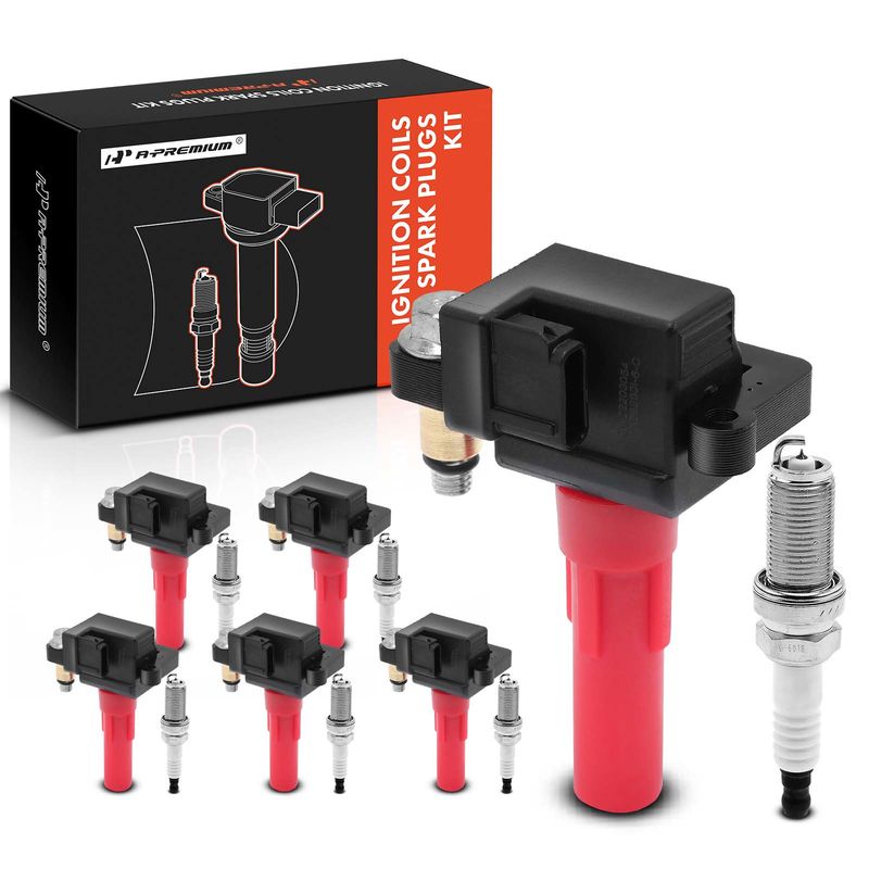 6x Black Ignition Coil & IRIDIUM Spark Plug Kits for Subaru Outback Legacy Tribeca