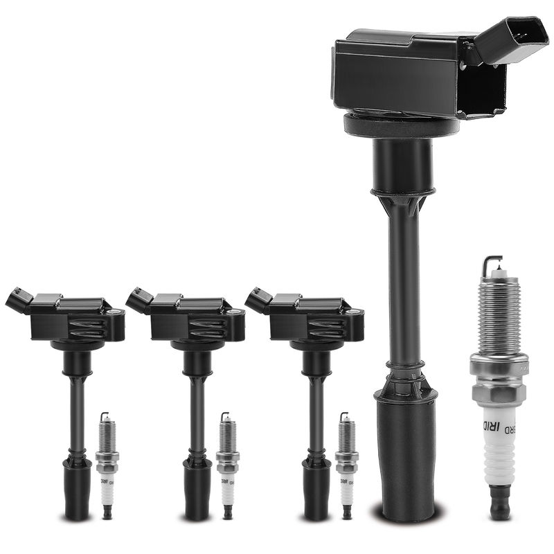 4x Black Ignition Coil & IRIDIUM Spark Plug Kits for Lexus GS200t GS300 IS200t