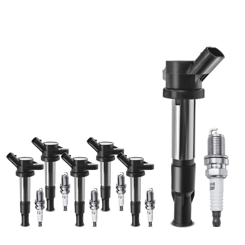 6x Black Ignition Coil & IRIDIUM Spark Plug Kits for Suzuki Verona 2006 L6 2.5L