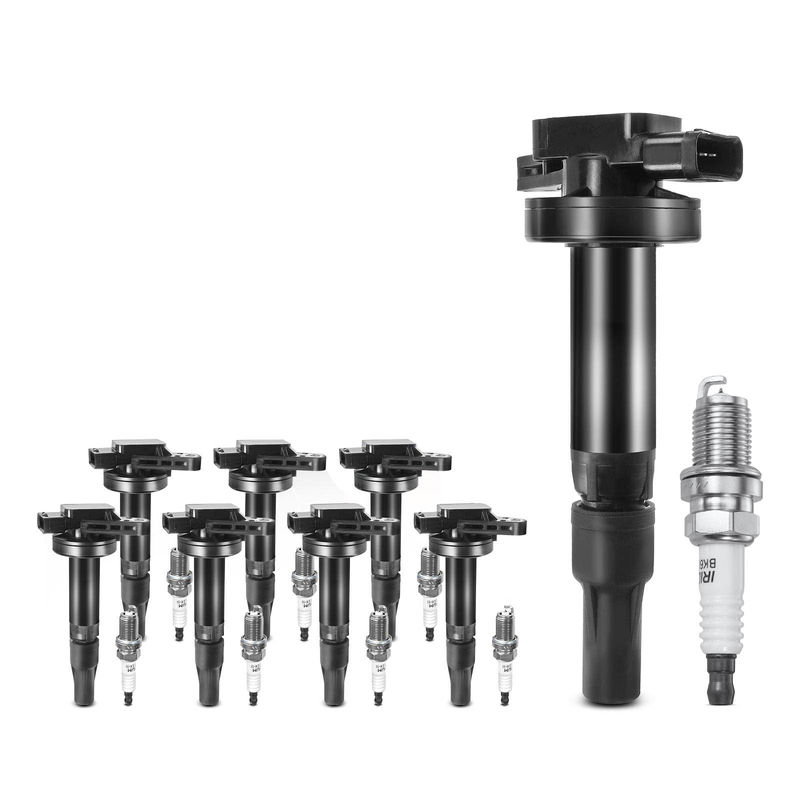 8x Ignition Coil & IRIDIUM Spark Plug Kits for Land Rover Range Rover LR3 Jaguar