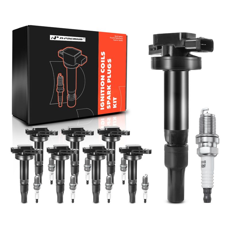8x Ignition Coil & IRIDIUM Spark Plug Kits for Land Rover Range Rover LR3 Jaguar