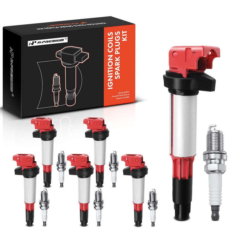 6x Red Ignition Coil & IRIDIUM Spark Plug Kits for BMW 325Ci 03-06 Z3 01-02
