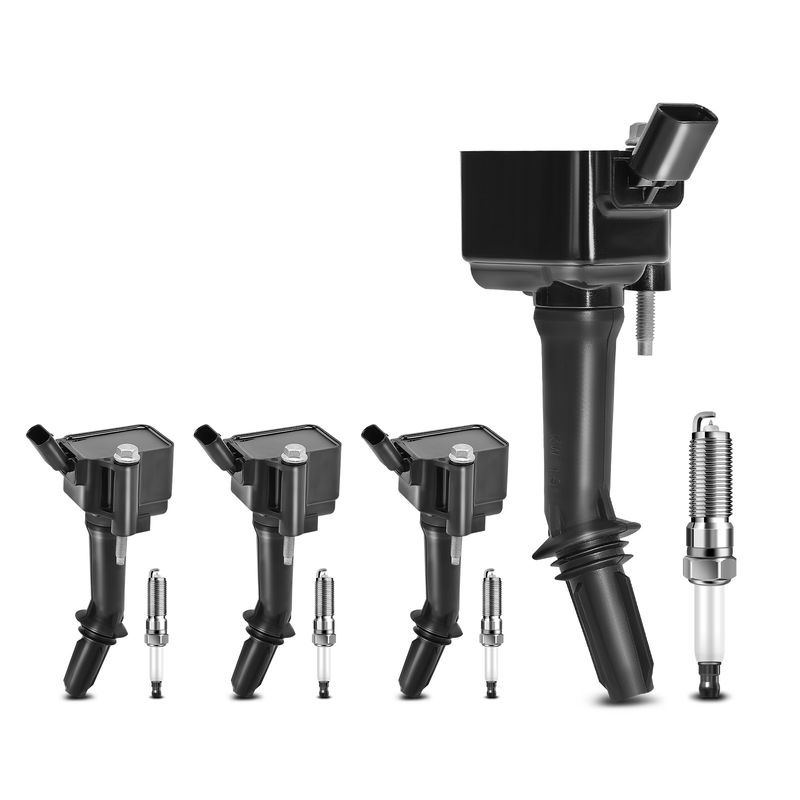 4x Black Ignition Coil & IRIDIUM Spark Plug Kits for Chevy Malibu Equinox Buick