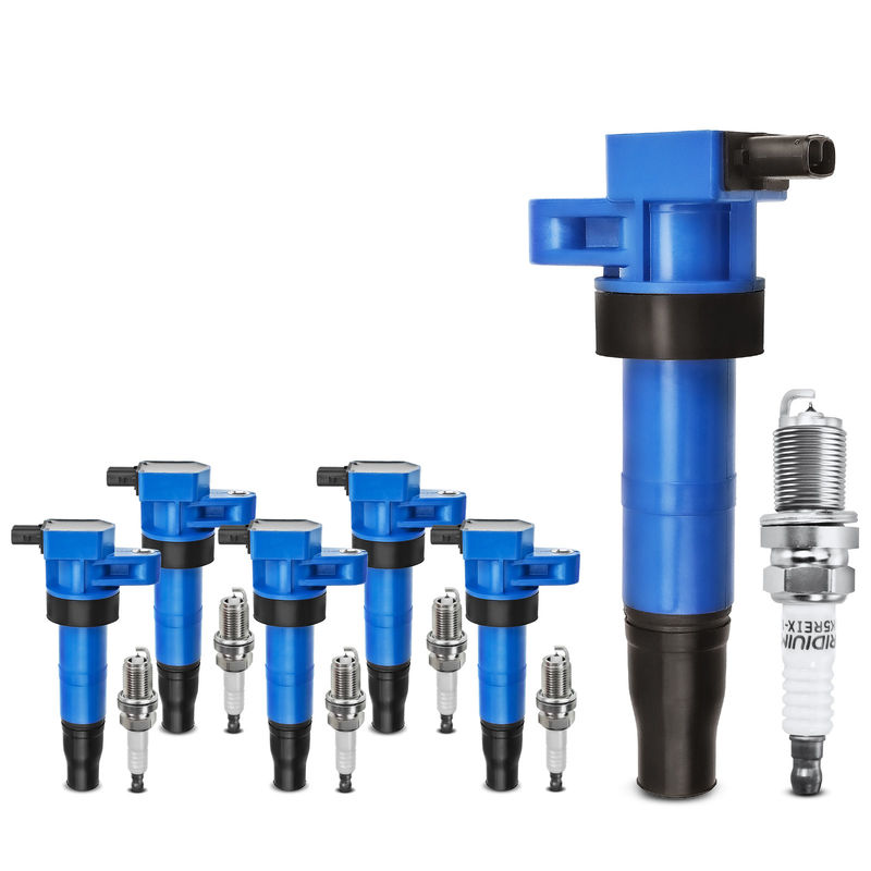 6x Blue Ignition Coil & IRIDIUM Spark Plug Kits for Hyundai Santa Fe Sonata