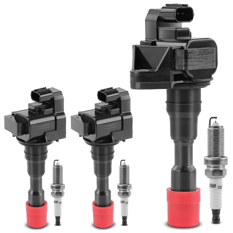 3x Black Ignition Coil & IRIDIUM Spark Plug Kits for Honda Insight 2000-2006